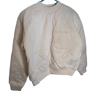 Levi’s XS Red line cream quilted sweatshirt